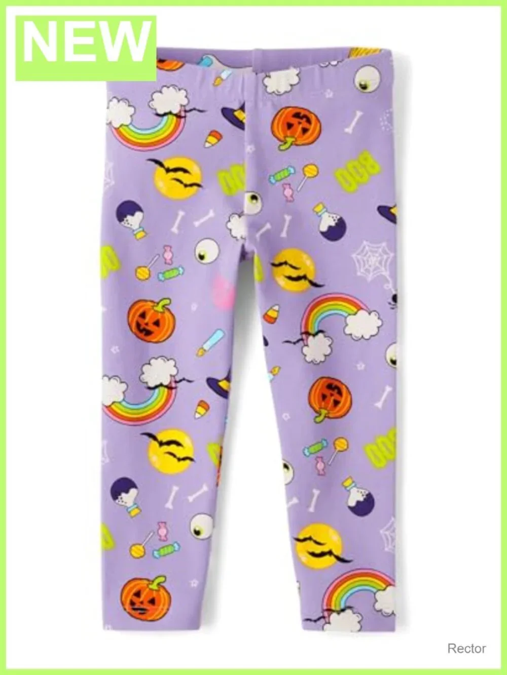 Girls Toddler Halloween Print Leggings Cotton Spandex Pull On Full Length